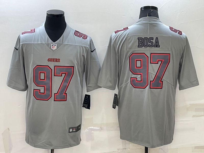 Men San Francisco 49ers #97 Bosa Grey 2022 Nike Limited Vapor Untouchable NFL Jerseys